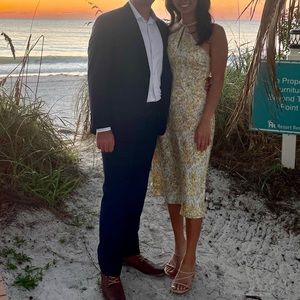 ASTR Sandrine Floral Halter Midi Dress